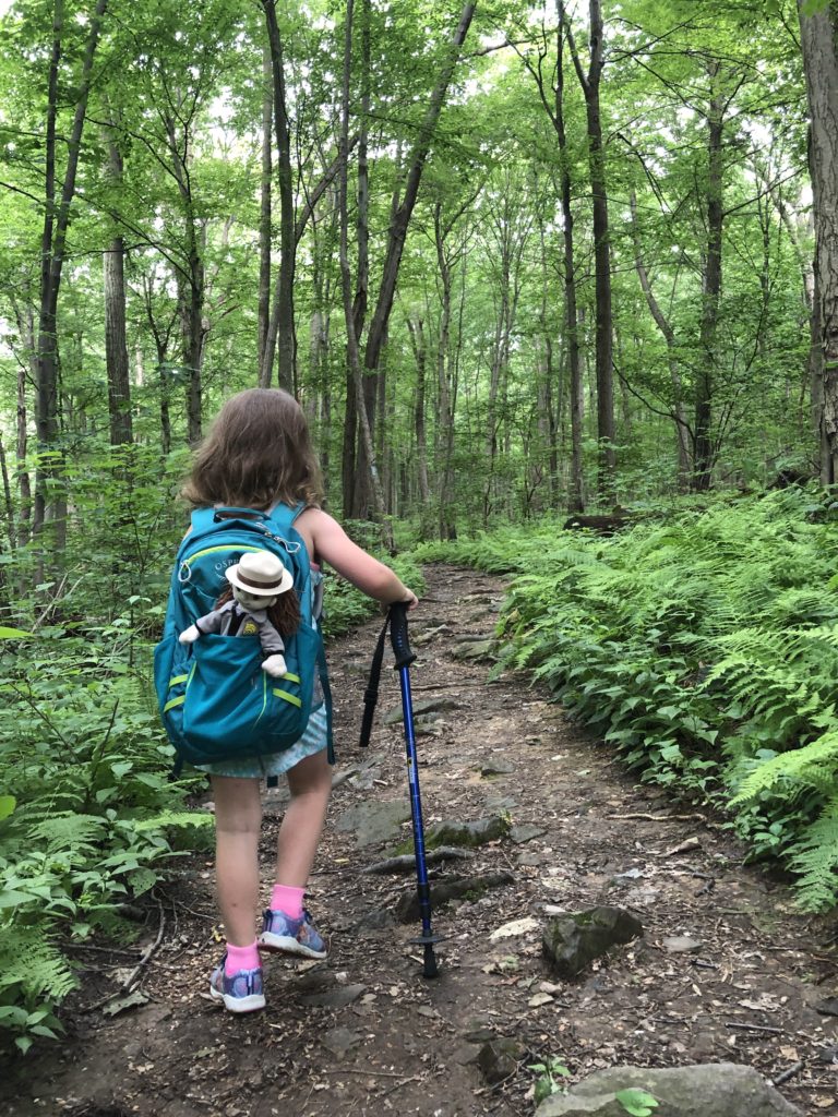 hiker on Thurston Griggs Trail