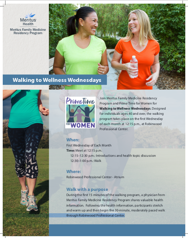 Walking to Wellness flyer